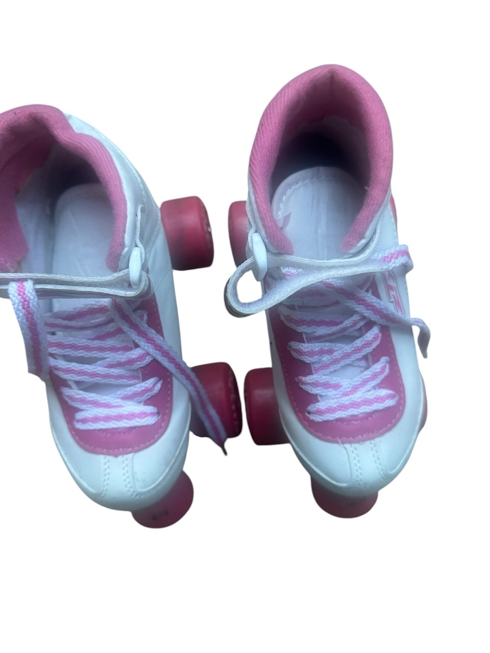 ZTX Girls SR Series Roller Skates White Pink Lace Up junior size 13